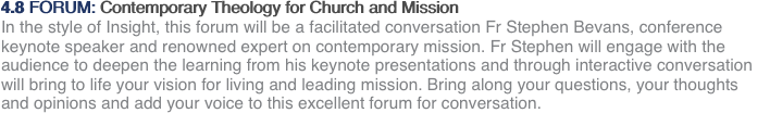 4.8 FORUM: Contemporary Theology for